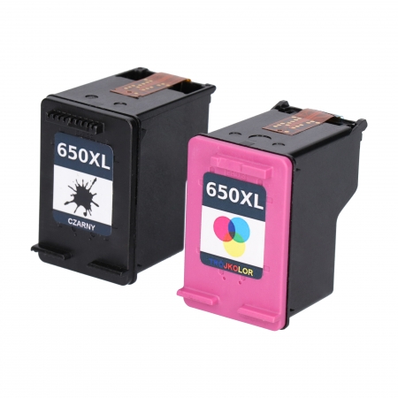 Zgodny komplet tuszy HP 650 XL DeskJet Ink Advantage 2515 3515 1515 CZ101AE + CZ102AE